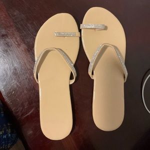 Brand New- Diamond Sequined flip flops